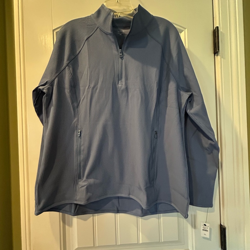 Blue Quarter-Zip Pullover